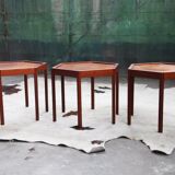 Set of 3 stackable teak tables Hans Andersen Artex 1960s