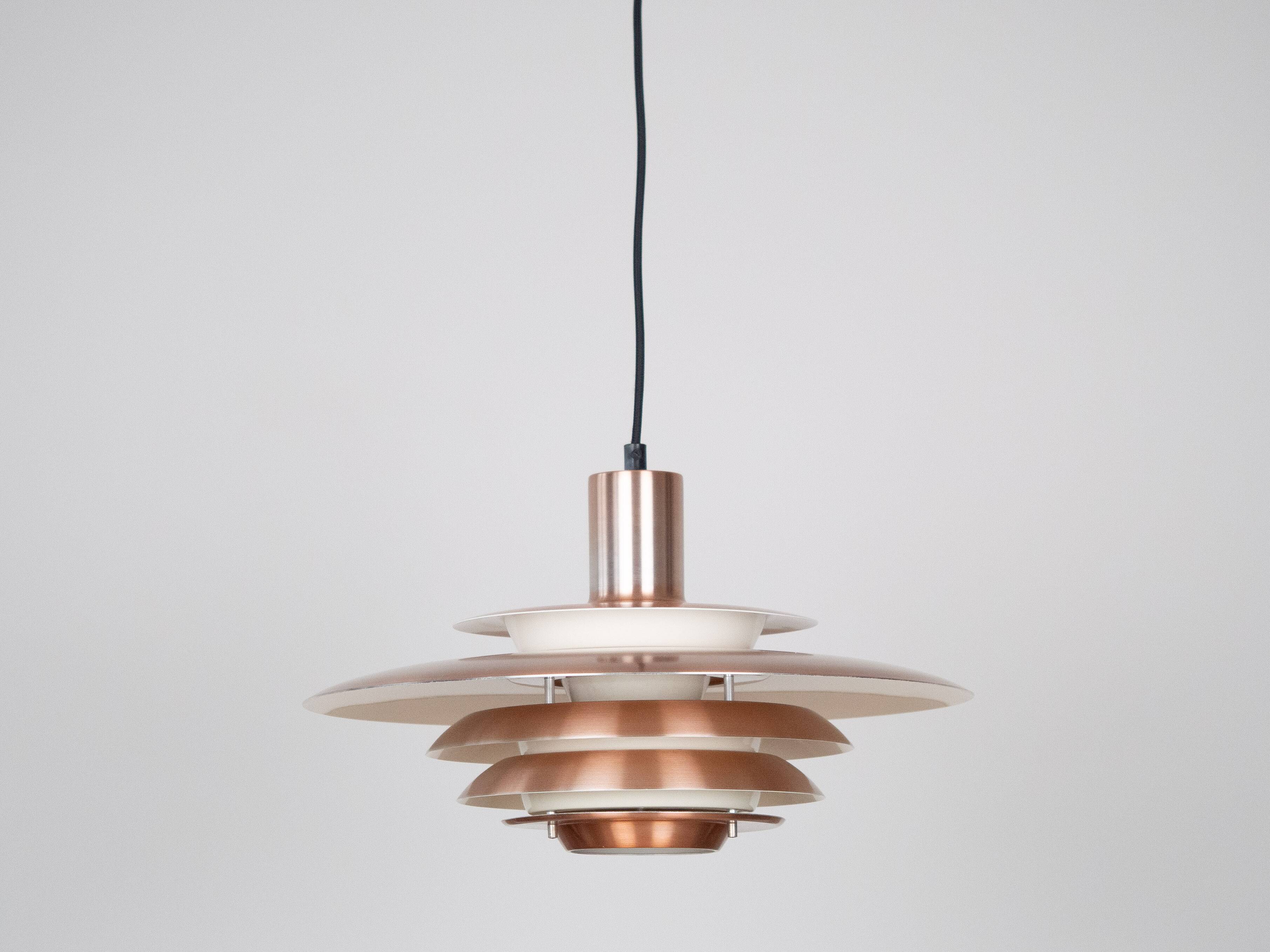 Danish vintage 1980s copper lamp