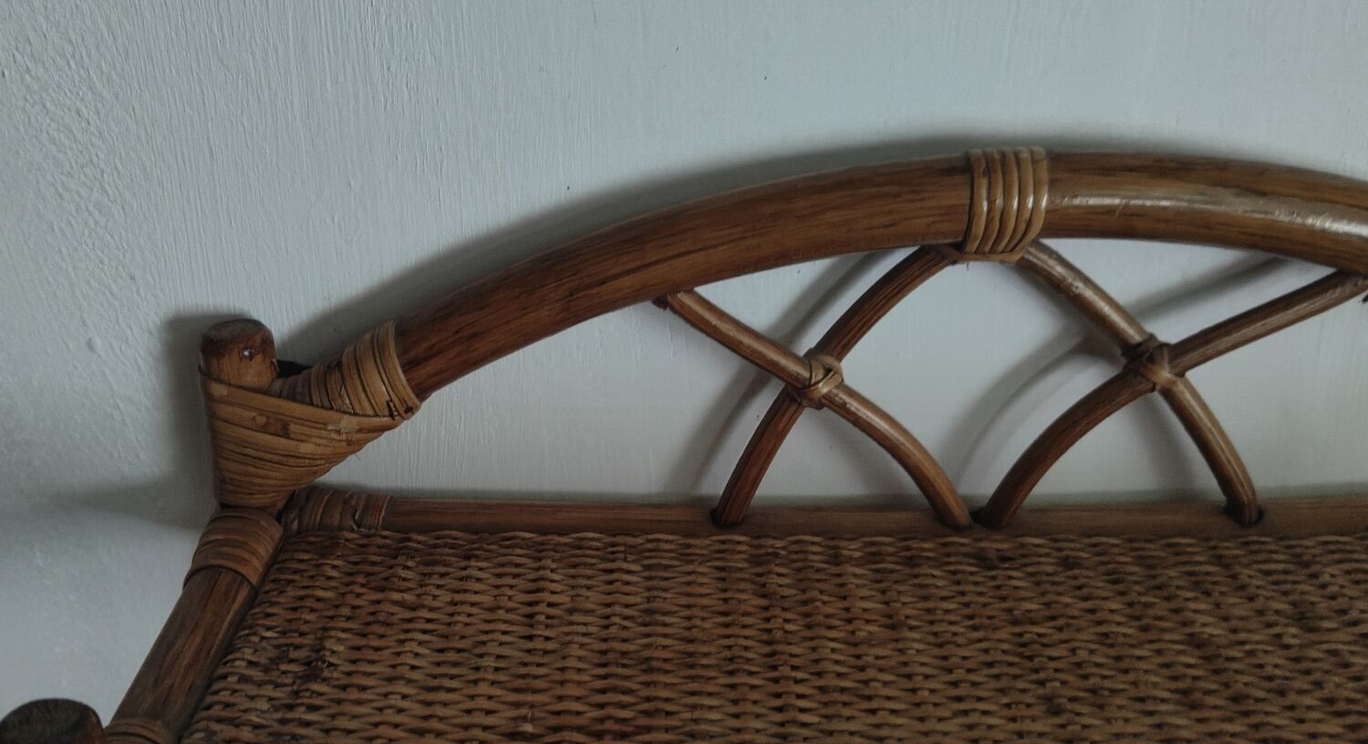 Vintage rattan shelf