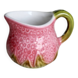 Vintage milk jug in Italian faience majolica.