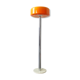 Floor Lamp Chrome and Orange, 1970's