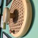 Coat Wall Hooks in Wood and Woven Cane, 1960s, Set of 2