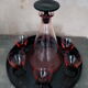 Art Deco port liqueur service tray - glasses