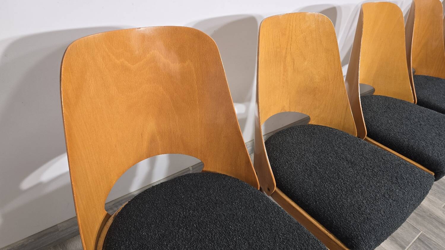 Dining Chairs by Radomir Hoffman for Ton, 1950s, Set of 8