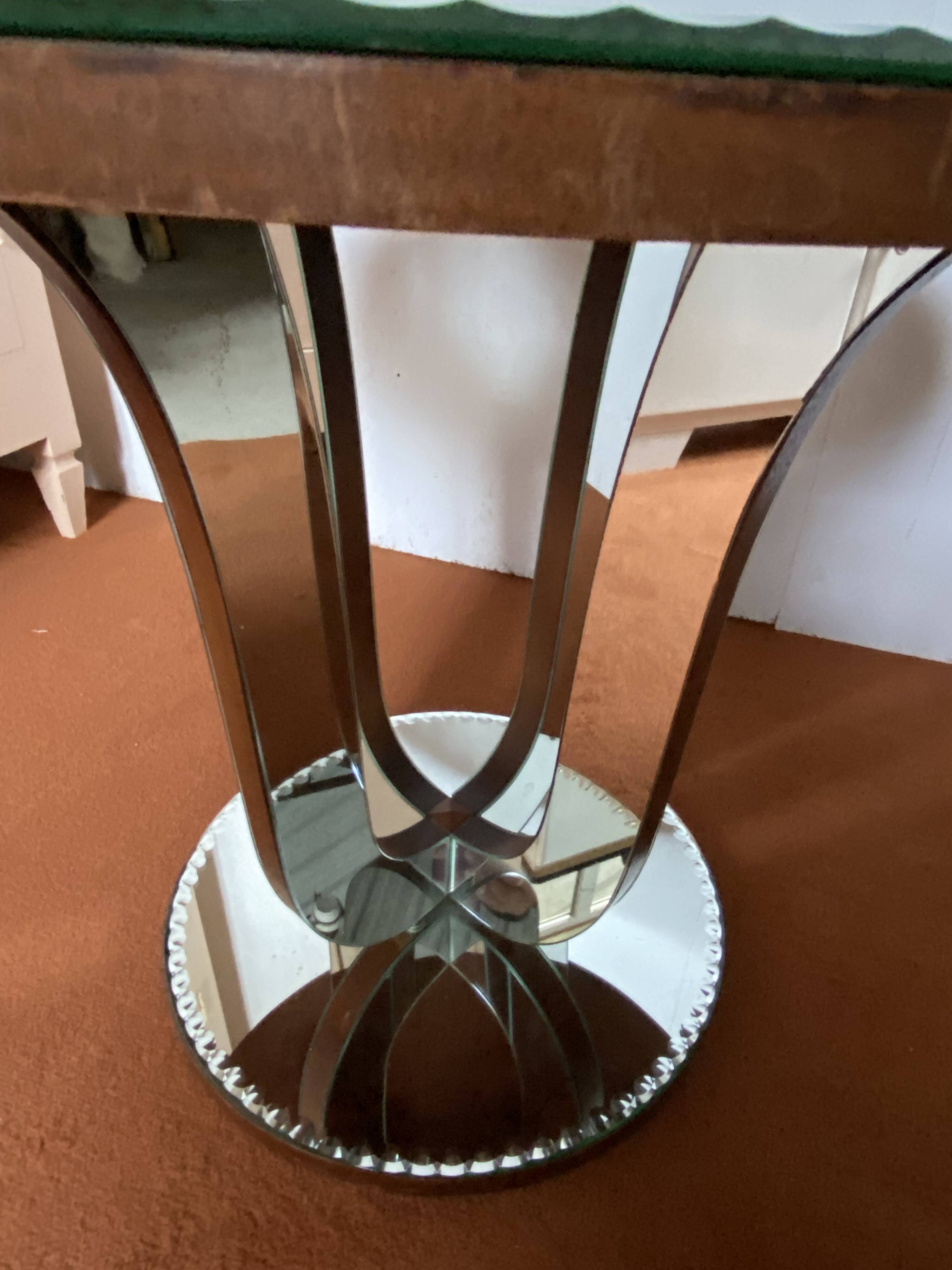 mirrored art deco table