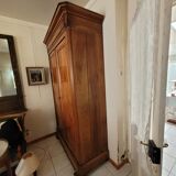 Wardrobe early twentieth in varnished cherry wood