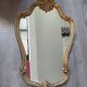 Miroir baroque rocaille Louis XV doré vintage