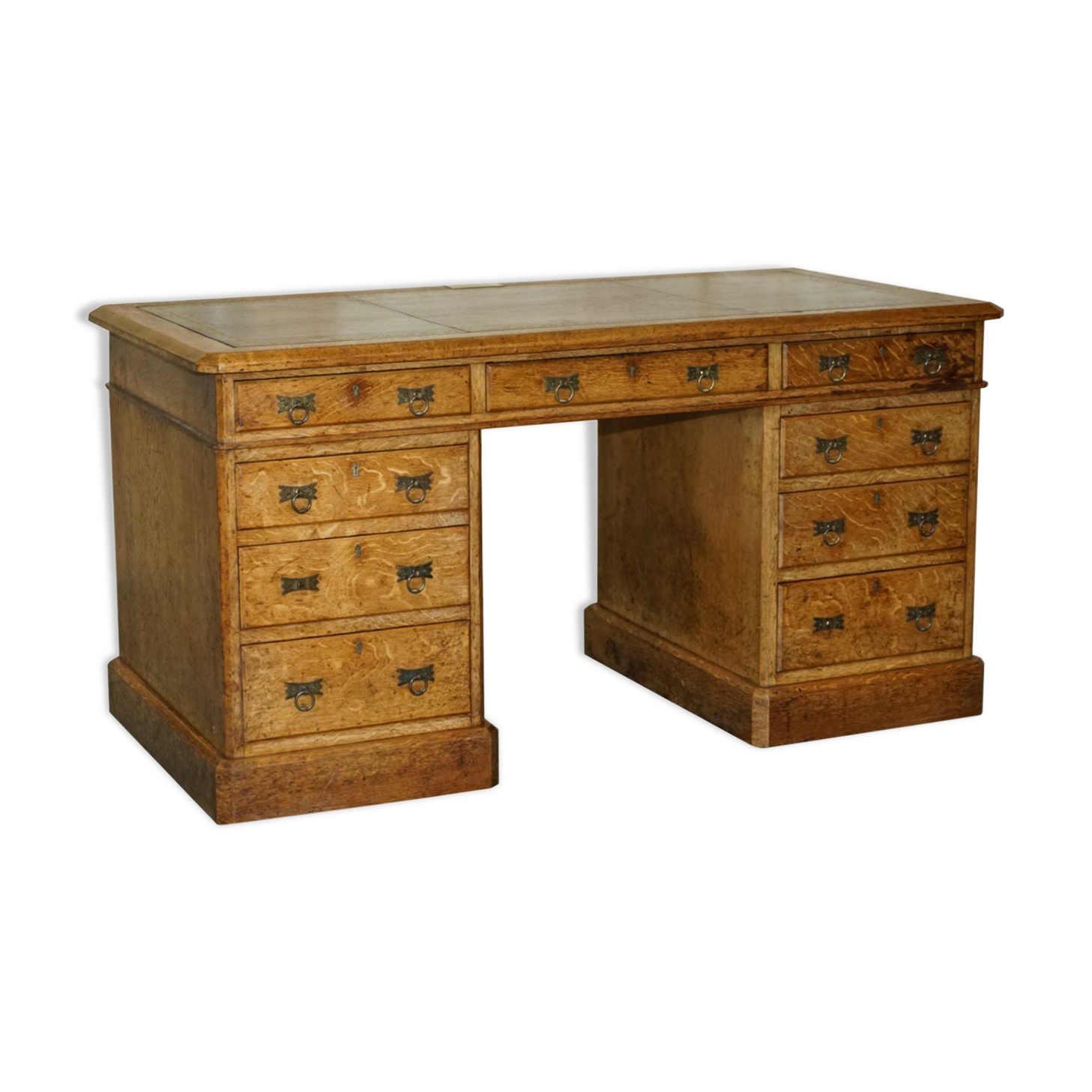 Victorian Oak Partner's Desk circa 1883