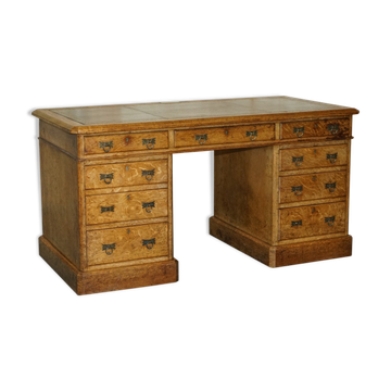 Victorian Oak Partner's Desk circa 1883