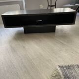 Metallica low console, raw steel storage unit