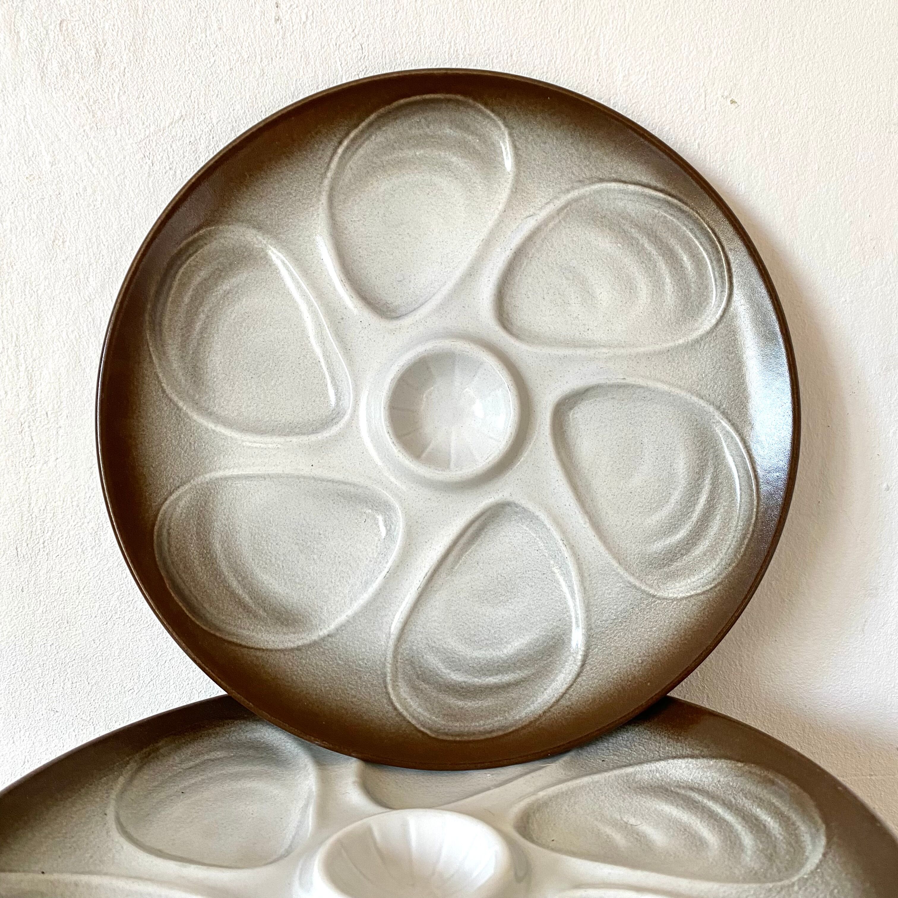 Vintage oyster plates from Salins France