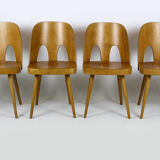 Wooden chairs by oswald haerdtl for ton (thonet), 1960s, set of 4