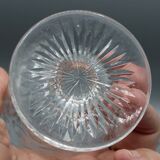 Old baccarat crystal glass with absinthe bistrot pastille decoration