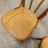 Pair of chairs bistrot Thonet Austria 1900 canning stamped