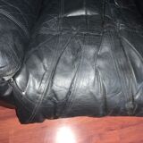 Leather sofa and armchairs