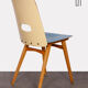 Pair of blue chairs for Czech publisher Ton, 1960