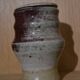 Stoneware candy dish signed