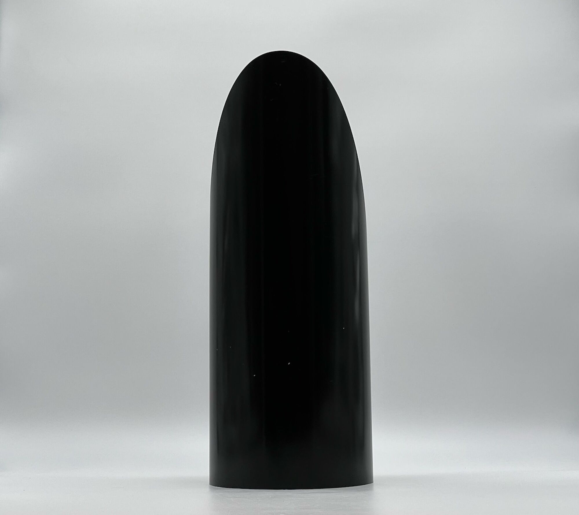 Unghia / lipstick lacquered black tabletop mirror, 70s