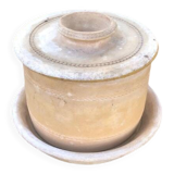 Vintage Biot Terracotta Butter Cooler: French Farmhouse Glazed Ceramic