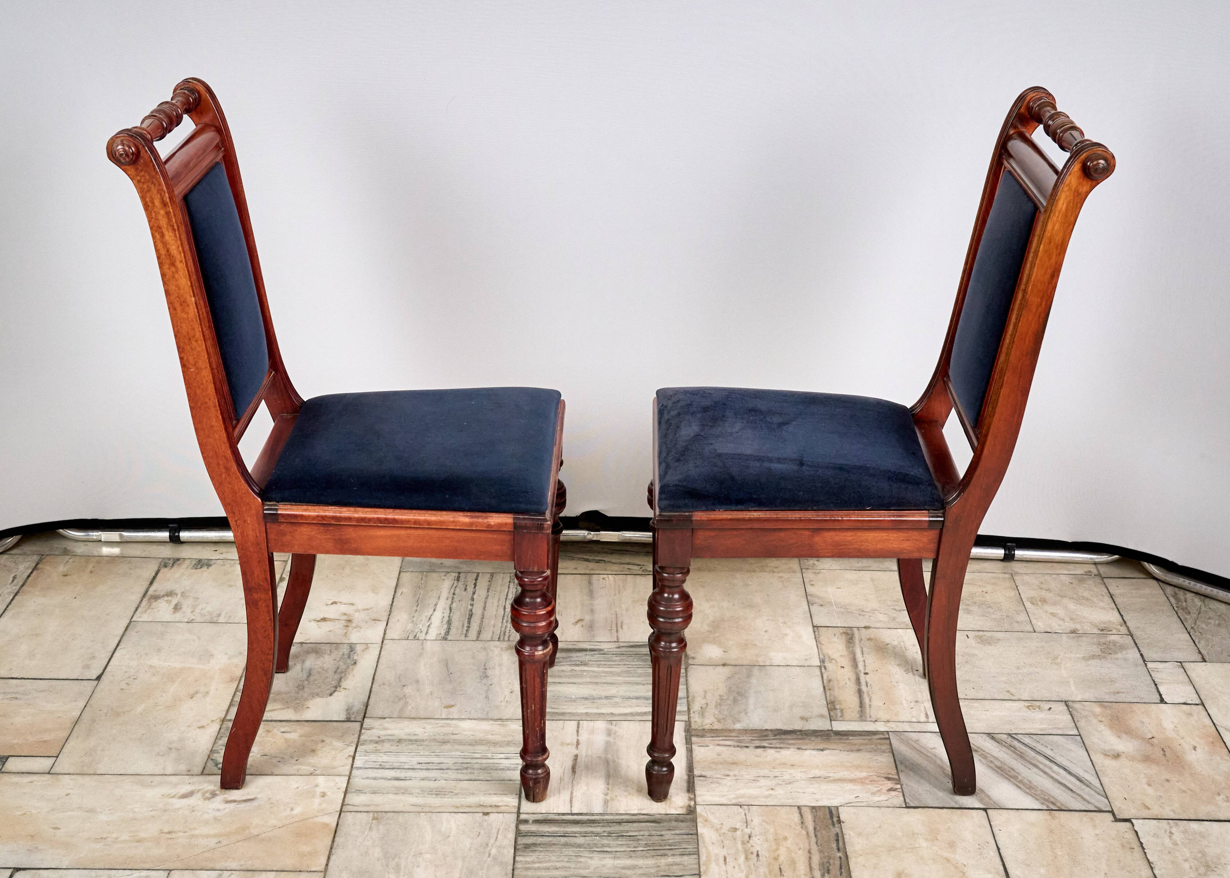 Set of 2 eclectic style chairs fameg radomsko, 1970s/80s