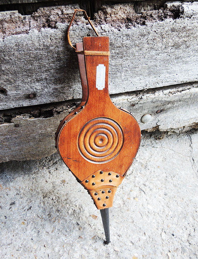 Old wooden & leather bellows