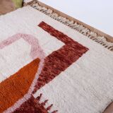 Unique natural wool Moroccan rug 3x2 m