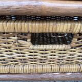 Vintage rattan chiffonier