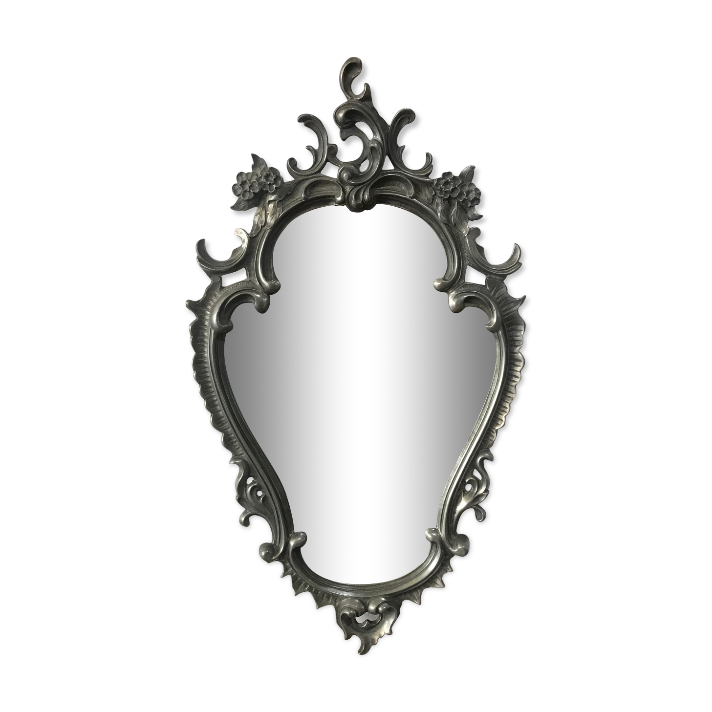 Ancien miroir en étain - 54x30cm