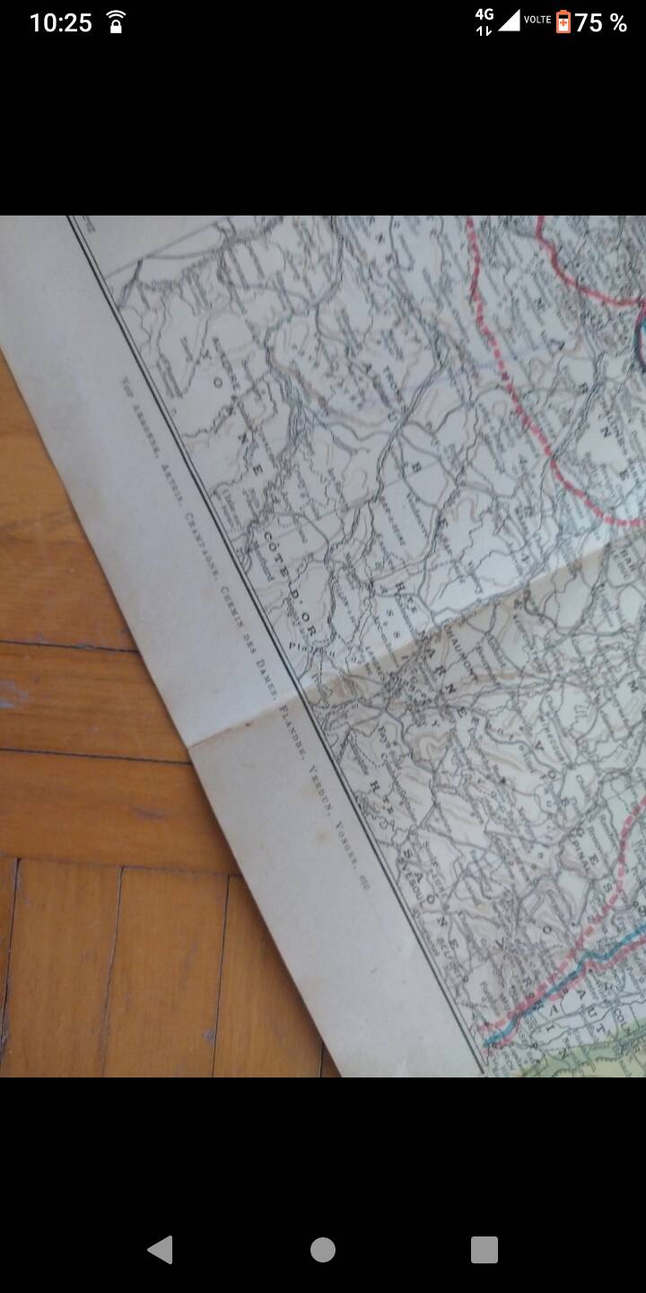 Historical map Larousse Great War French front