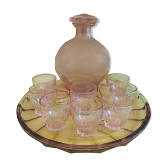 Liqueur carafe and glasses