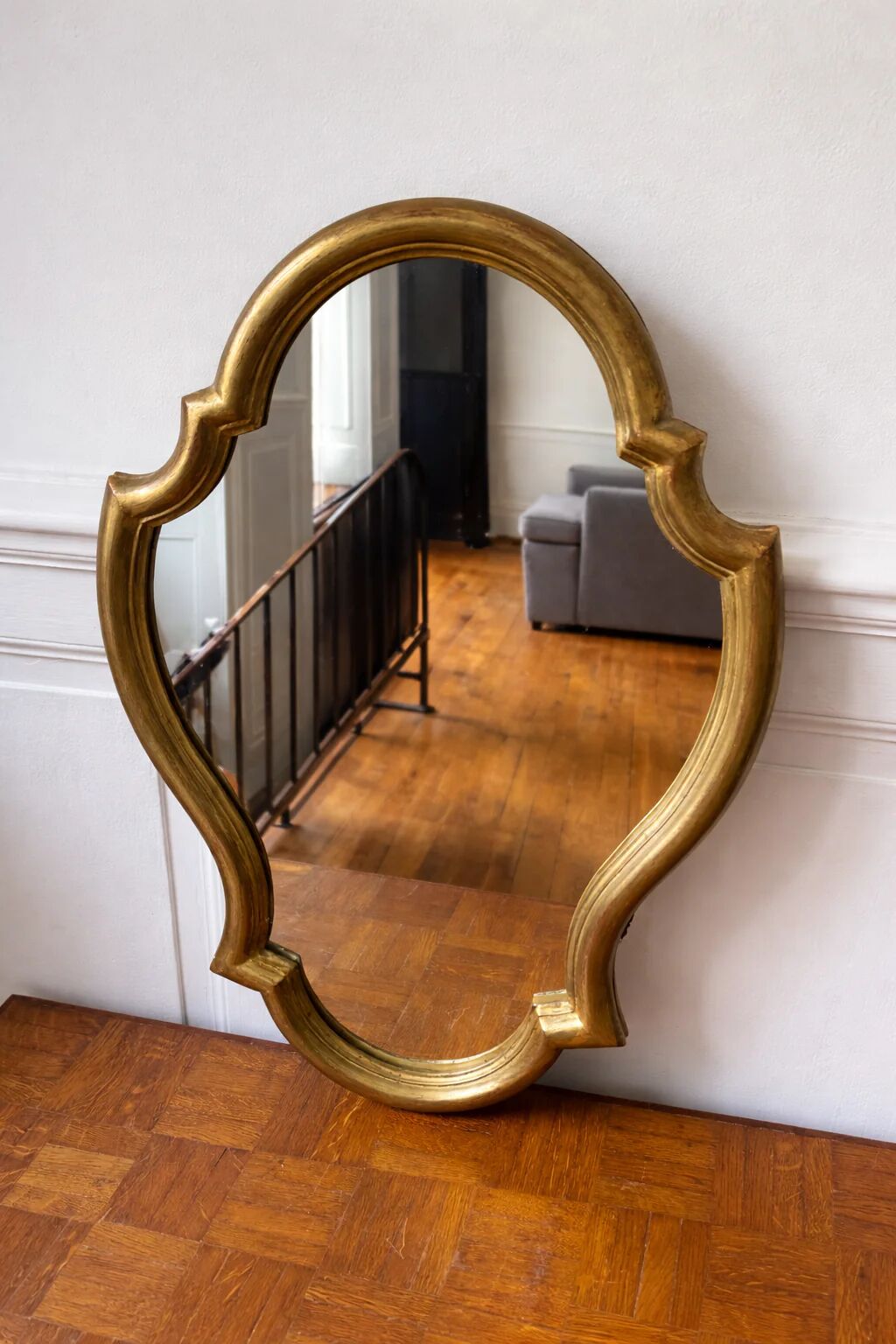 Baroque mirror in gilded wood