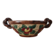 Antique engraved and enamelled ceramic cup