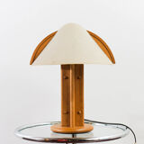Wooden desk lamp with parchment shade from Denmark