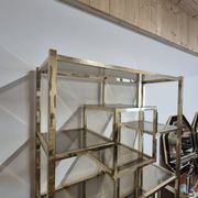 Vintage 1970s golden designer shelf