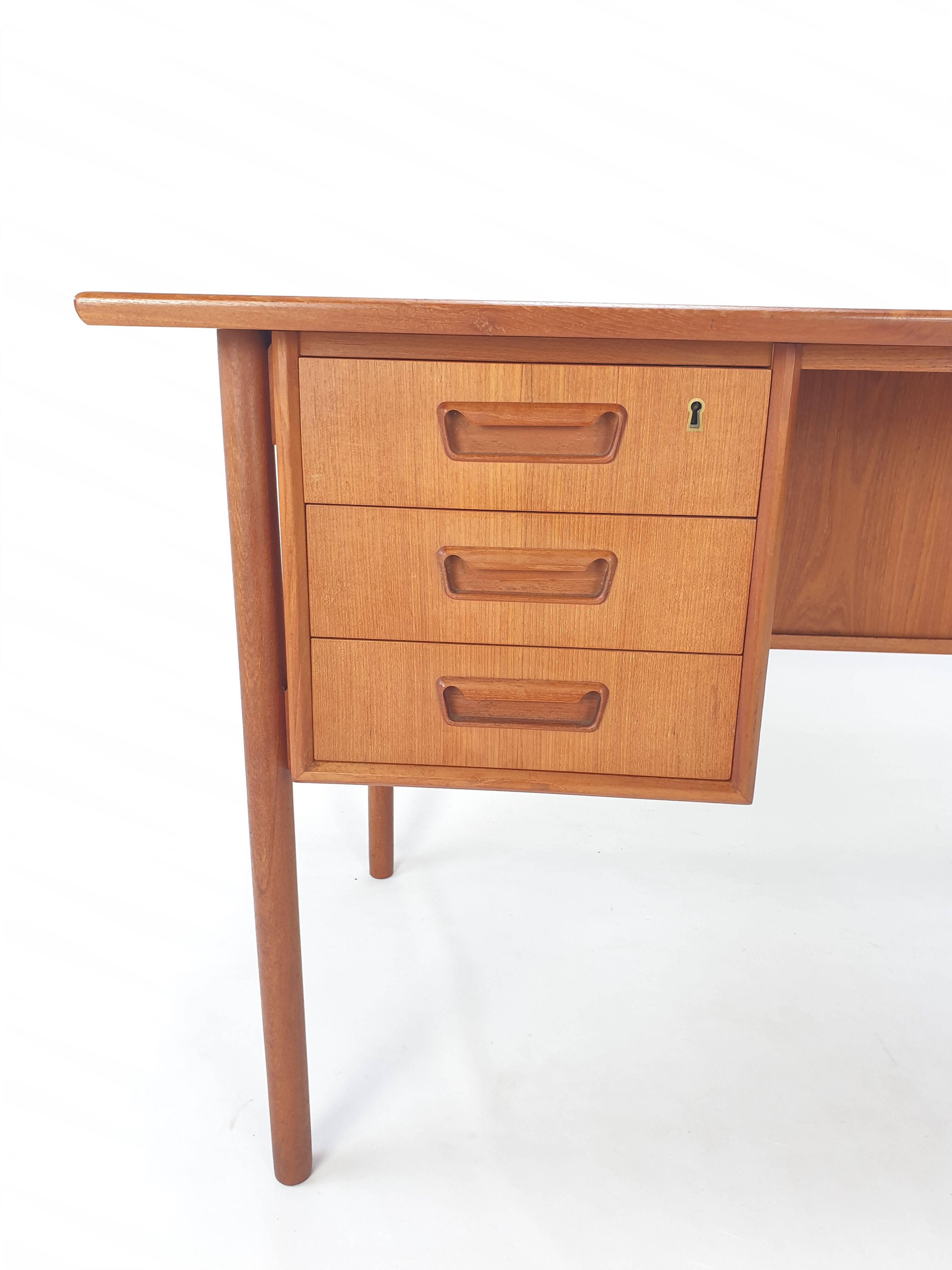 Danish Teak Desk by Gunnar Nielsen Tibergaard, 1960s