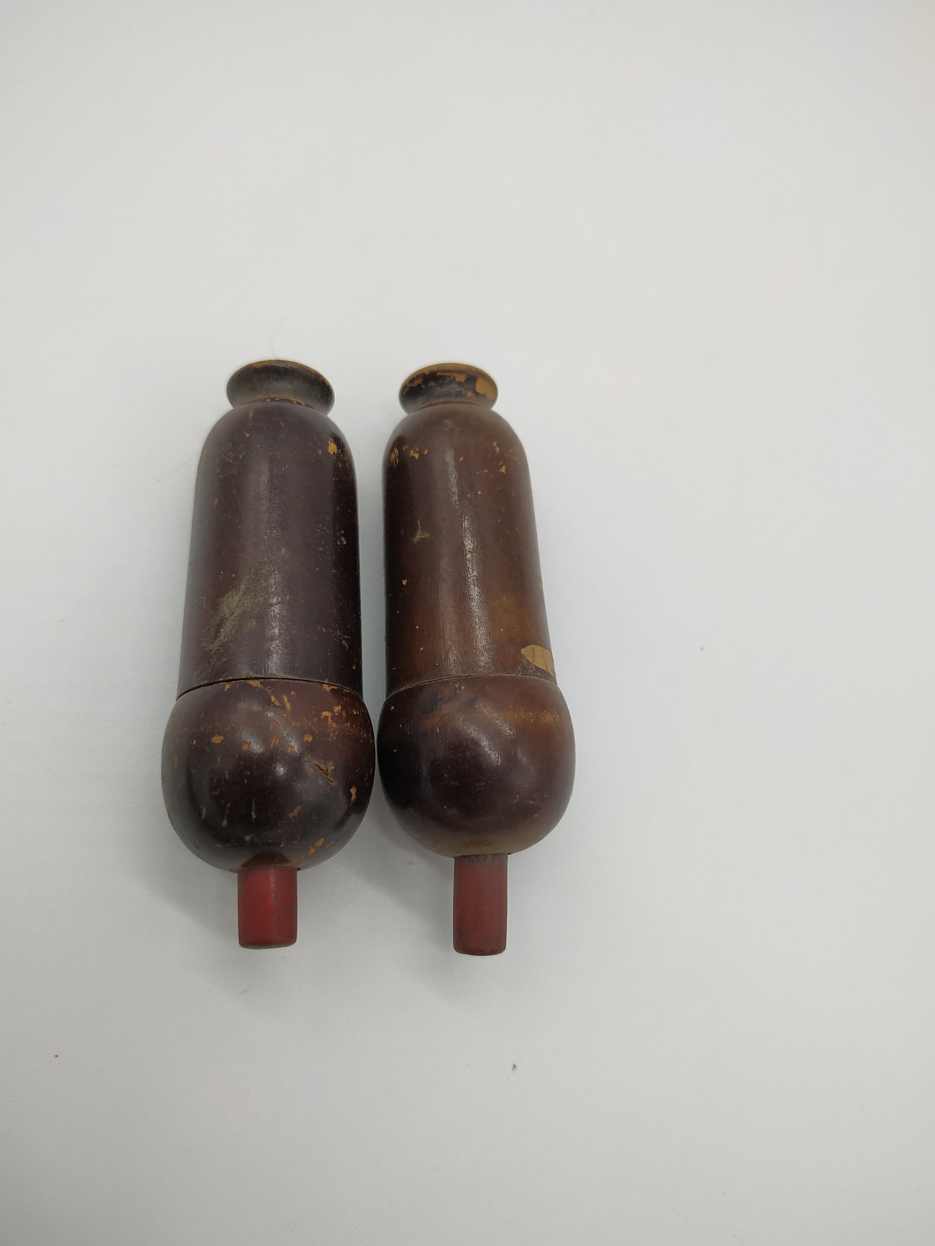 Pair of old wooden and Bakelite switches