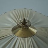 Swedish mid-century ceiling lamp with brass details, 1950s.