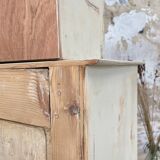 Furniture two body showcase, around 1900.