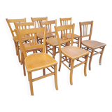 Set of eight luterma bistro chairs.