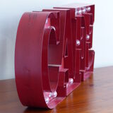 Letters bright vintage cafe red metal