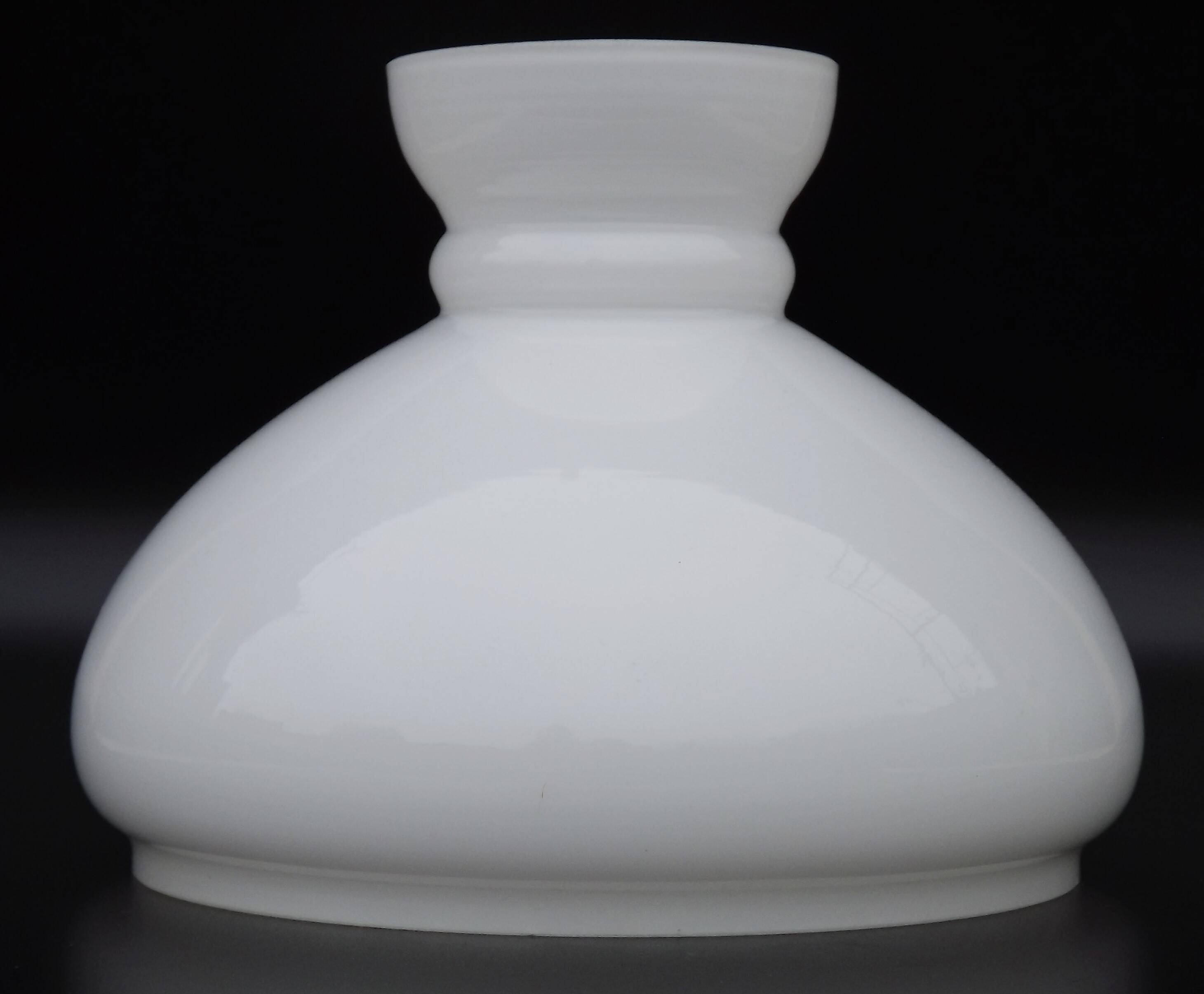 French Vintage White Opaque Glass Lantern Style Replacement Shade 0186