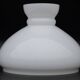 French Vintage White Opaque Glass Lantern Style Replacement Shade 0186