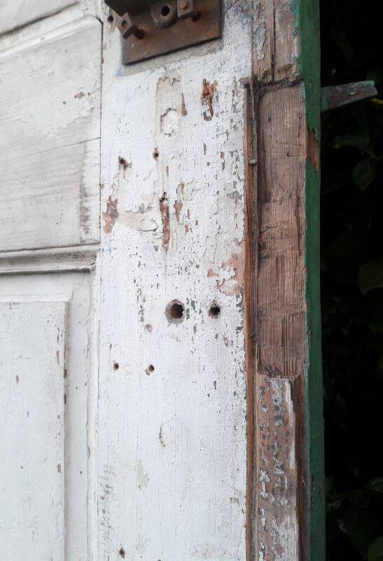 Door H186.5xW75cm with 18th century interior molding