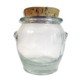 Thick glass round pot