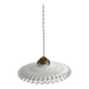 Suspension opaline dentelle blanche