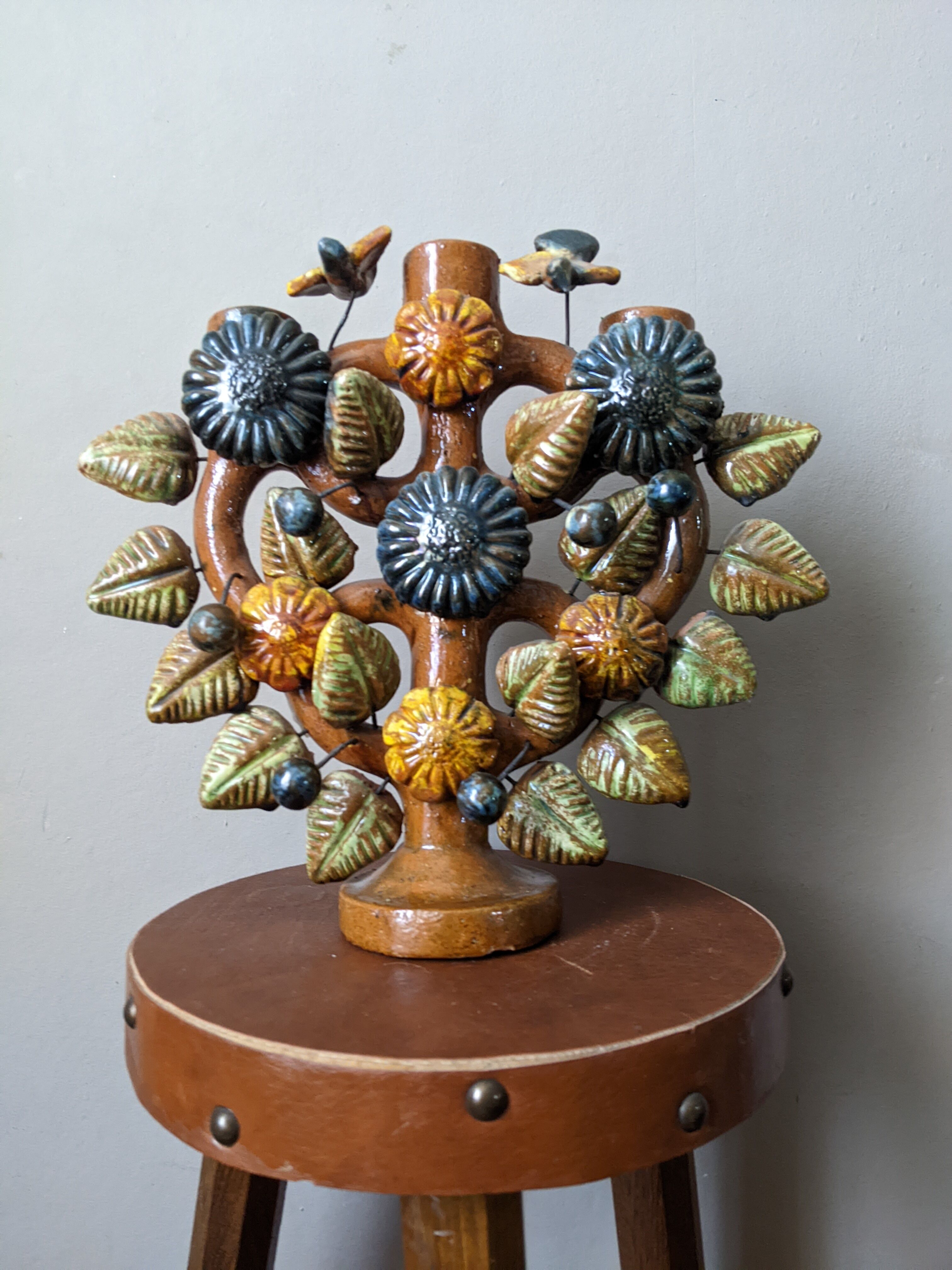 Chandelier tree of life Mexico handcrafted ethnic decoration