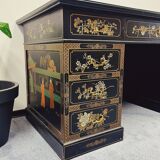 Vintage Chinese Desk with Glass Top