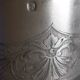 Massive silver towel round Minerva punch, Boulenger goldsmith