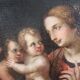 Antique Religious Oil Painting On Canvas, Italy, 18th Century