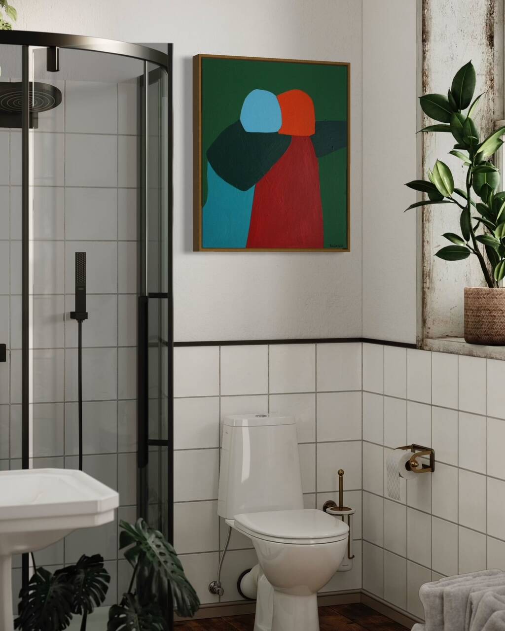 Come closer painting on stretched canvas by Bodasca